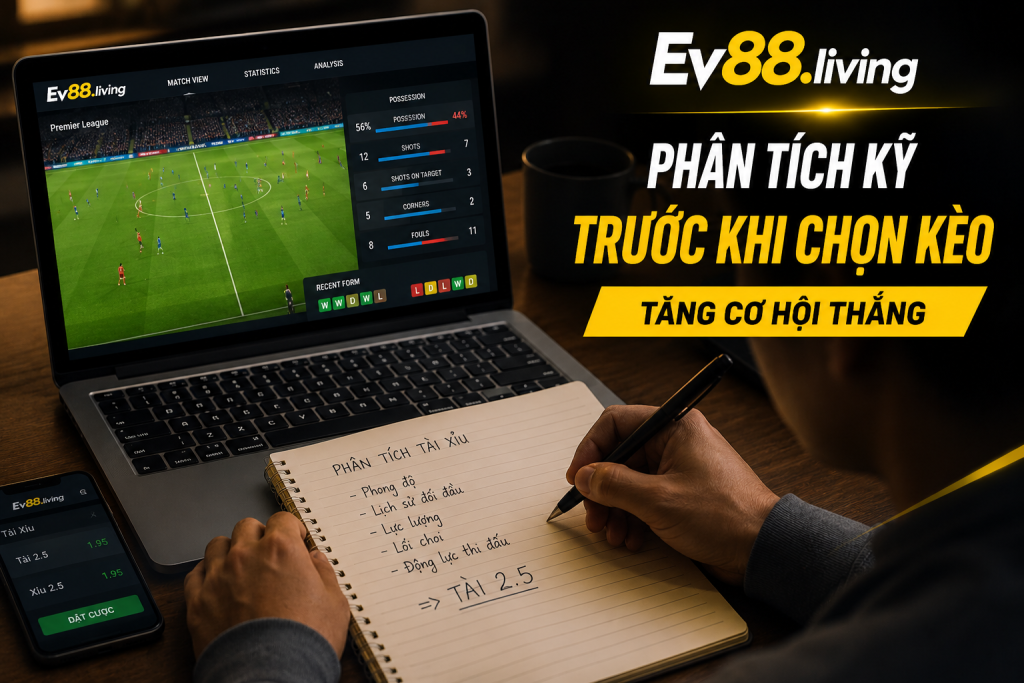 Người chơi nghiên cứu dữ liệu trước khi chọn kèo tài xỉu tại EV88