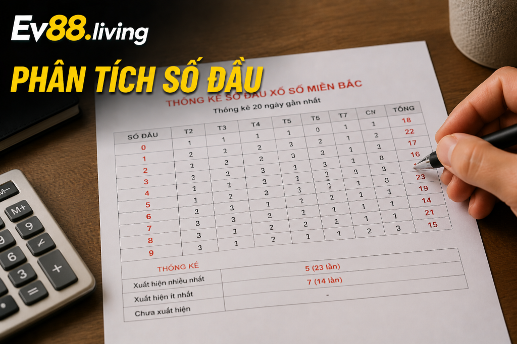 Người chơi phân tích thống kê số đầu xổ số