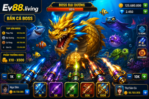 Bắn Cá Boss hiển thị Boss khổng lồ, nhiều loại súng