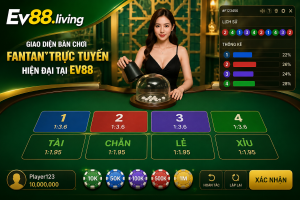 Giao diện bàn chơi Fantan trực tuyến hiện đại tại EV88